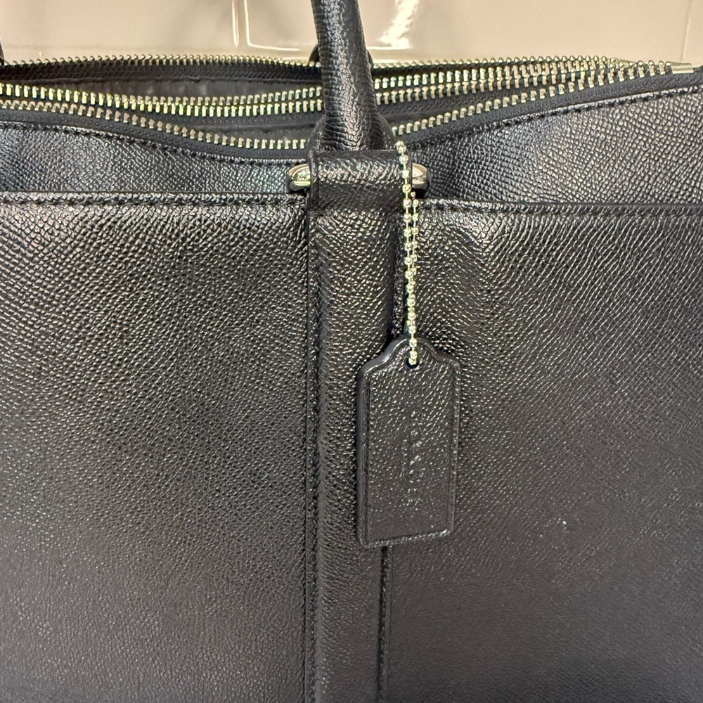 Coach F54775 Perry Metro Blk Leather Triple Compartment Briefcase w/ hang tag - Picture 10 of 12